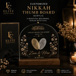 Customize Acrylic Nikah thumb Boards