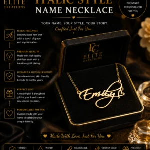 Italic Style Name Necklace