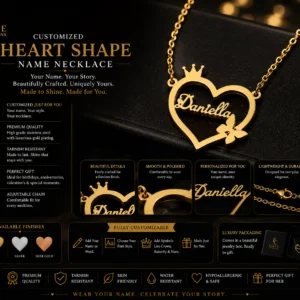 Heart Shape Name Necklace