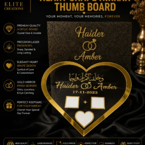 Heart Shape Nikah Thumb Board